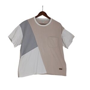 Takeo Kikuchi Japan Colorblock Geometric Pocket Tee Mens L 3 Minimalist Luxury